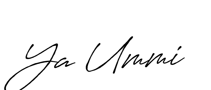 Also we have Ya Ummi name is the best signature style. Create professional handwritten signature collection using Antro_Vectra_Bolder autograph style. Ya Ummi signature style 7 images and pictures png