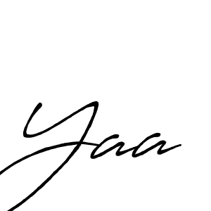 Yaa stylish signature style. Best Handwritten Sign (Antro_Vectra_Bolder) for my name. Handwritten Signature Collection Ideas for my name Yaa. Yaa signature style 7 images and pictures png