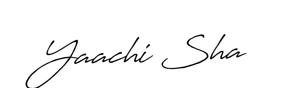 You should practise on your own different ways (Antro_Vectra_Bolder) to write your name (Yaachi Sha) in signature. don't let someone else do it for you. Yaachi Sha signature style 7 images and pictures png