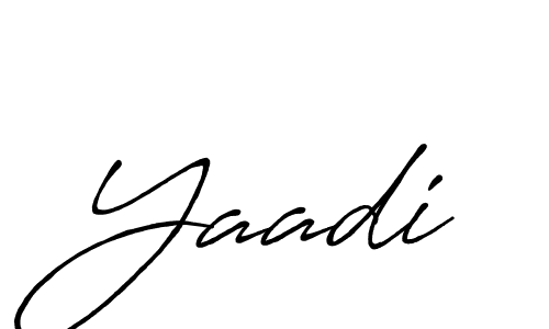 Design your own signature with our free online signature maker. With this signature software, you can create a handwritten (Antro_Vectra_Bolder) signature for name Yaadi. Yaadi signature style 7 images and pictures png