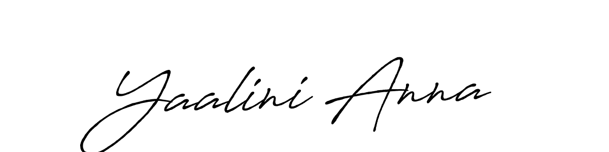 Design your own signature with our free online signature maker. With this signature software, you can create a handwritten (Antro_Vectra_Bolder) signature for name Yaalini Anna. Yaalini Anna signature style 7 images and pictures png