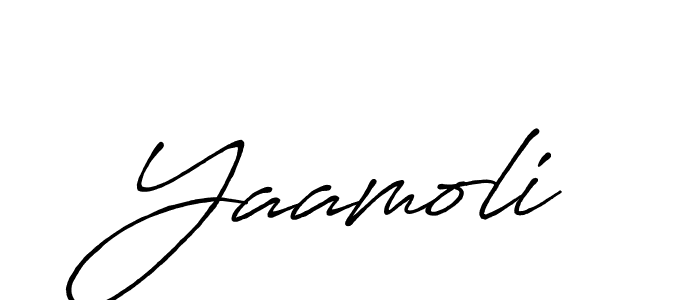 How to make Yaamoli signature? Antro_Vectra_Bolder is a professional autograph style. Create handwritten signature for Yaamoli name. Yaamoli signature style 7 images and pictures png