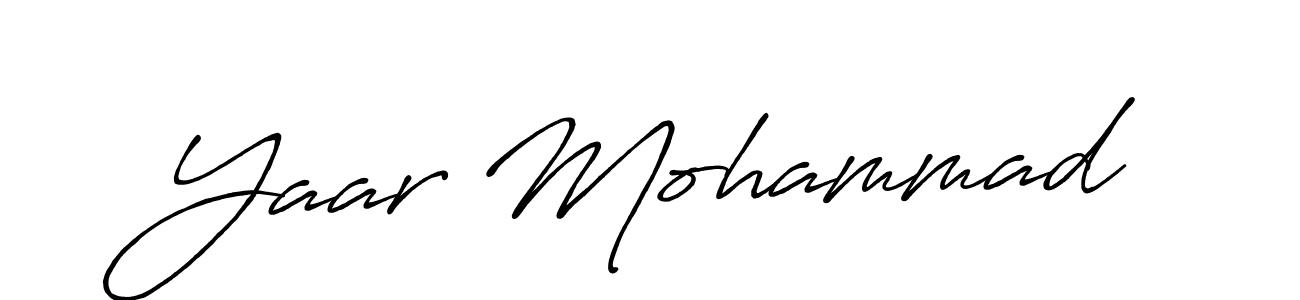 Yaar Mohammad stylish signature style. Best Handwritten Sign (Antro_Vectra_Bolder) for my name. Handwritten Signature Collection Ideas for my name Yaar Mohammad. Yaar Mohammad signature style 7 images and pictures png