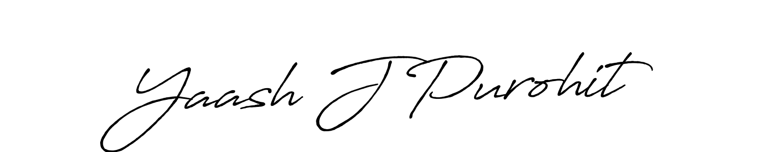 Use a signature maker to create a handwritten signature online. With this signature software, you can design (Antro_Vectra_Bolder) your own signature for name Yaash J Purohit. Yaash J Purohit signature style 7 images and pictures png