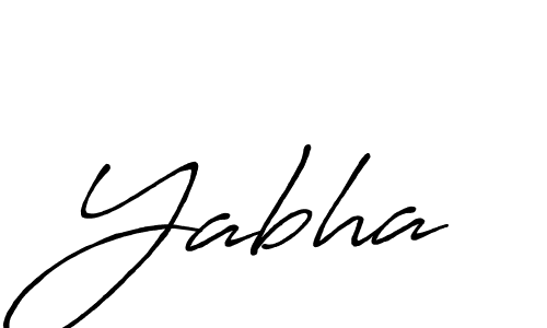 Yabha stylish signature style. Best Handwritten Sign (Antro_Vectra_Bolder) for my name. Handwritten Signature Collection Ideas for my name Yabha. Yabha signature style 7 images and pictures png