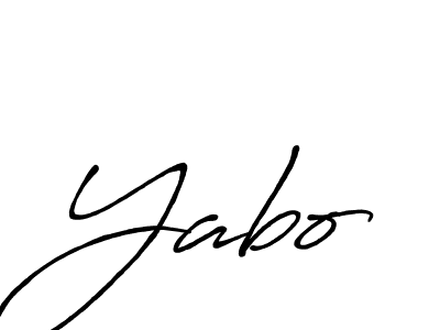 Design your own signature with our free online signature maker. With this signature software, you can create a handwritten (Antro_Vectra_Bolder) signature for name Yabo. Yabo signature style 7 images and pictures png