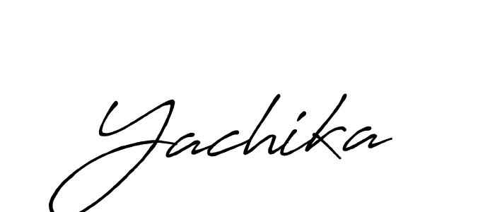 Create a beautiful signature design for name Yachika. With this signature (Antro_Vectra_Bolder) fonts, you can make a handwritten signature for free. Yachika signature style 7 images and pictures png