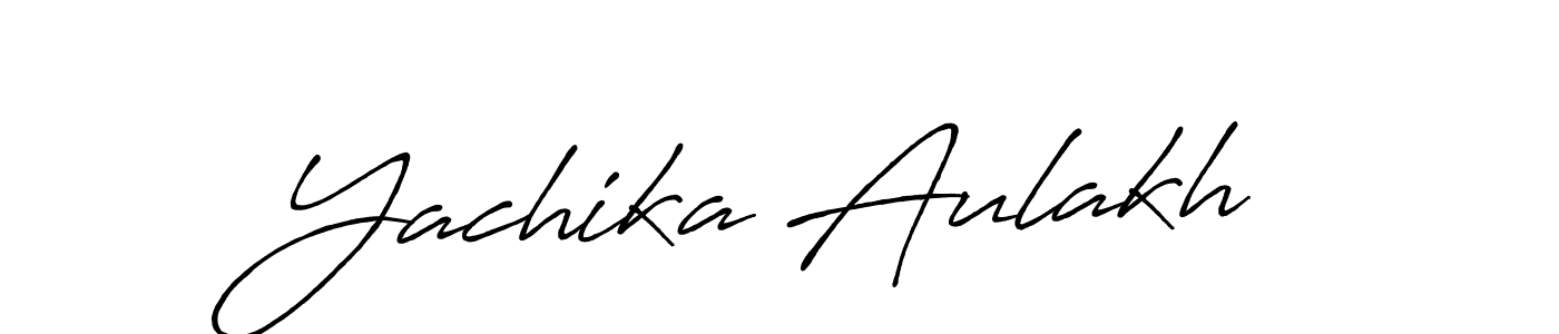 Antro_Vectra_Bolder is a professional signature style that is perfect for those who want to add a touch of class to their signature. It is also a great choice for those who want to make their signature more unique. Get Yachika Aulakh name to fancy signature for free. Yachika Aulakh signature style 7 images and pictures png