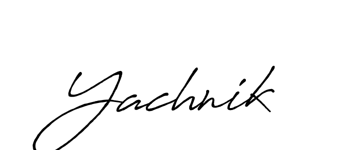 Use a signature maker to create a handwritten signature online. With this signature software, you can design (Antro_Vectra_Bolder) your own signature for name Yachnik. Yachnik signature style 7 images and pictures png