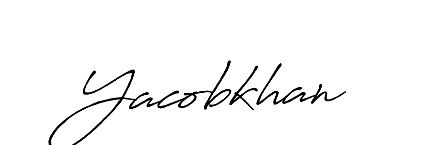 Make a beautiful signature design for name Yacobkhan. With this signature (Antro_Vectra_Bolder) style, you can create a handwritten signature for free. Yacobkhan signature style 7 images and pictures png