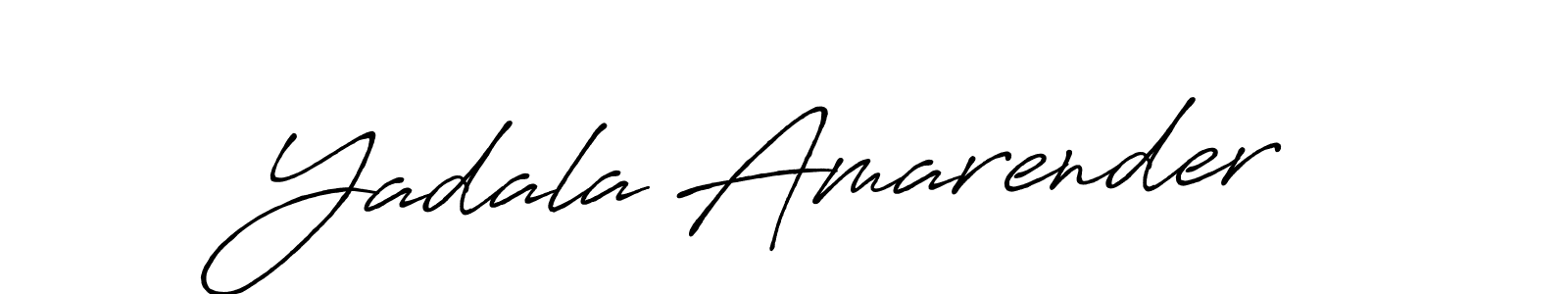 Make a beautiful signature design for name Yadala Amarender. With this signature (Antro_Vectra_Bolder) style, you can create a handwritten signature for free. Yadala Amarender signature style 7 images and pictures png