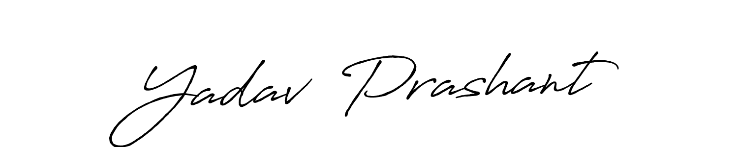 The best way (Antro_Vectra_Bolder) to make a short signature is to pick only two or three words in your name. The name Yadav  Prashant include a total of six letters. For converting this name. Yadav  Prashant signature style 7 images and pictures png