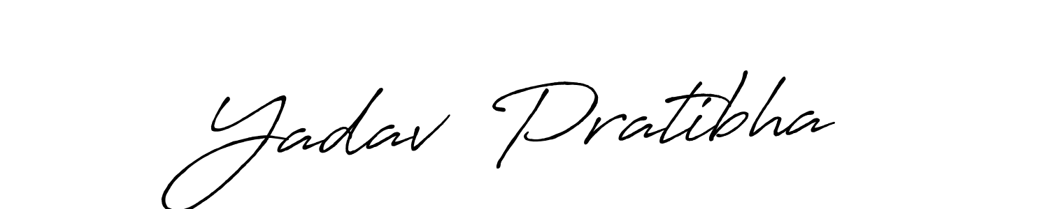 Use a signature maker to create a handwritten signature online. With this signature software, you can design (Antro_Vectra_Bolder) your own signature for name Yadav  Pratibha. Yadav  Pratibha signature style 7 images and pictures png