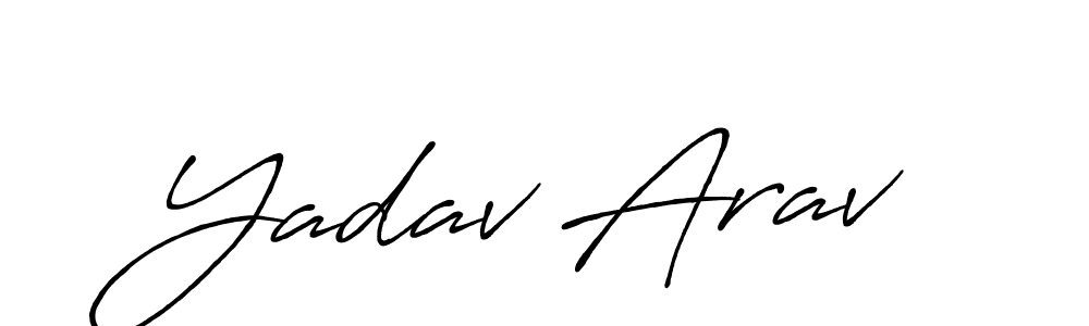 Antro_Vectra_Bolder is a professional signature style that is perfect for those who want to add a touch of class to their signature. It is also a great choice for those who want to make their signature more unique. Get Yadav Arav name to fancy signature for free. Yadav Arav signature style 7 images and pictures png