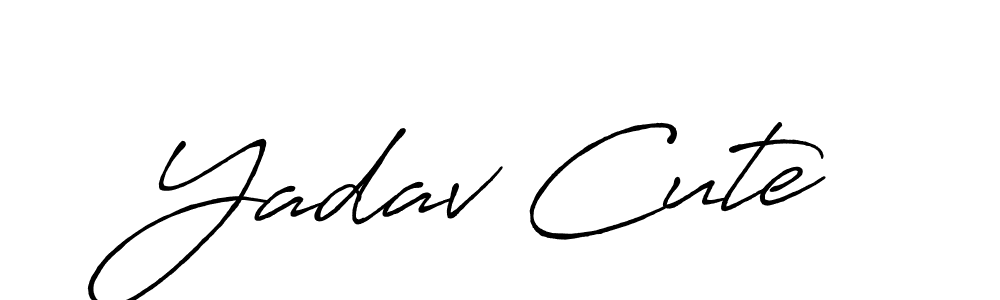 Create a beautiful signature design for name Yadav Cute. With this signature (Antro_Vectra_Bolder) fonts, you can make a handwritten signature for free. Yadav Cute signature style 7 images and pictures png