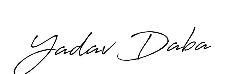 The best way (Antro_Vectra_Bolder) to make a short signature is to pick only two or three words in your name. The name Yadav Daba include a total of six letters. For converting this name. Yadav Daba signature style 7 images and pictures png