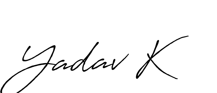 Create a beautiful signature design for name Yadav K. With this signature (Antro_Vectra_Bolder) fonts, you can make a handwritten signature for free. Yadav K signature style 7 images and pictures png