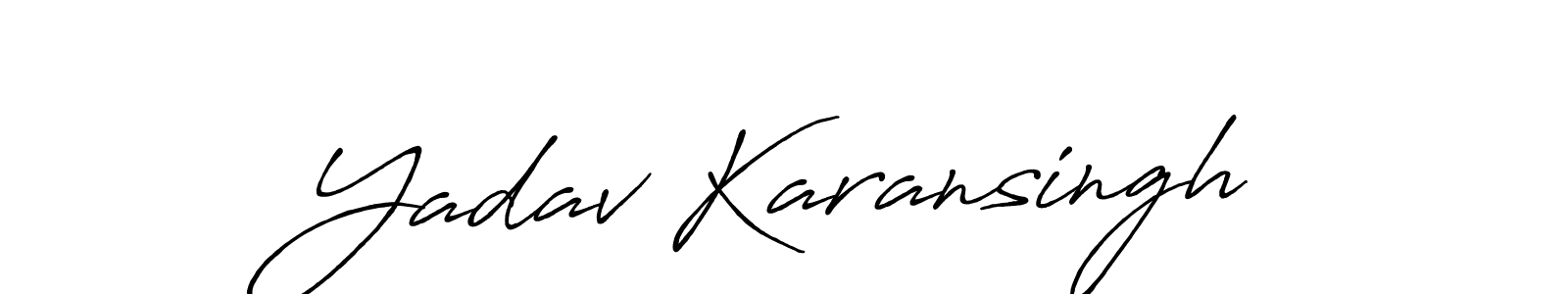 Antro_Vectra_Bolder is a professional signature style that is perfect for those who want to add a touch of class to their signature. It is also a great choice for those who want to make their signature more unique. Get Yadav Karansingh name to fancy signature for free. Yadav Karansingh signature style 7 images and pictures png