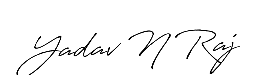 Create a beautiful signature design for name Yadav N Raj. With this signature (Antro_Vectra_Bolder) fonts, you can make a handwritten signature for free. Yadav N Raj signature style 7 images and pictures png