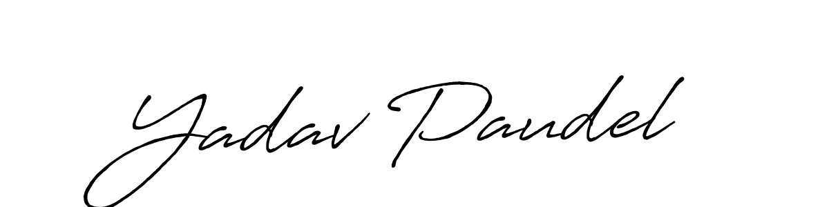 Create a beautiful signature design for name Yadav Paudel. With this signature (Antro_Vectra_Bolder) fonts, you can make a handwritten signature for free. Yadav Paudel signature style 7 images and pictures png