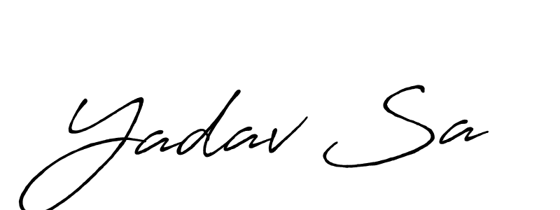 Design your own signature with our free online signature maker. With this signature software, you can create a handwritten (Antro_Vectra_Bolder) signature for name Yadav Sa. Yadav Sa signature style 7 images and pictures png