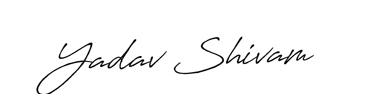 Yadav Shivam stylish signature style. Best Handwritten Sign (Antro_Vectra_Bolder) for my name. Handwritten Signature Collection Ideas for my name Yadav Shivam. Yadav Shivam signature style 7 images and pictures png