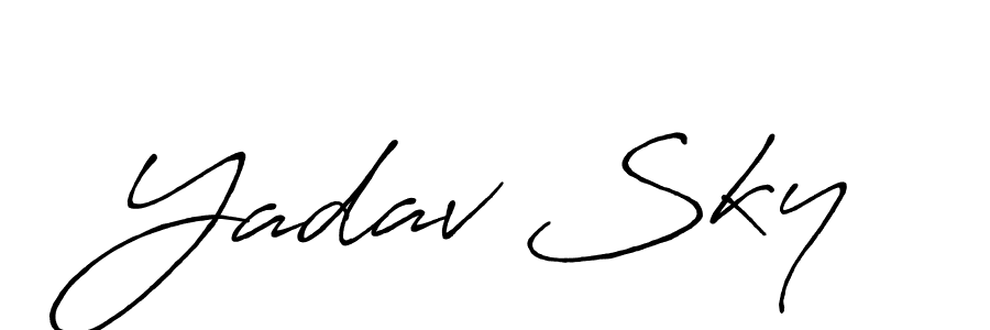 How to Draw Yadav Sky signature style? Antro_Vectra_Bolder is a latest design signature styles for name Yadav Sky. Yadav Sky signature style 7 images and pictures png