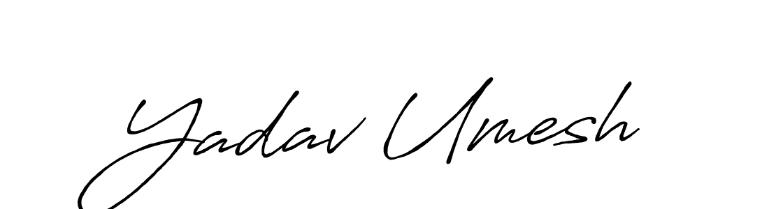 Antro_Vectra_Bolder is a professional signature style that is perfect for those who want to add a touch of class to their signature. It is also a great choice for those who want to make their signature more unique. Get Yadav Umesh name to fancy signature for free. Yadav Umesh signature style 7 images and pictures png
