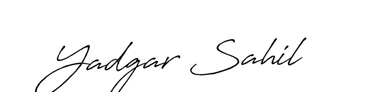 Also You can easily find your signature by using the search form. We will create Yadgar Sahil name handwritten signature images for you free of cost using Antro_Vectra_Bolder sign style. Yadgar Sahil signature style 7 images and pictures png