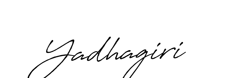 Use a signature maker to create a handwritten signature online. With this signature software, you can design (Antro_Vectra_Bolder) your own signature for name Yadhagiri. Yadhagiri signature style 7 images and pictures png