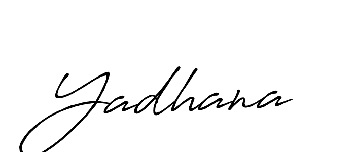 Make a beautiful signature design for name Yadhana. With this signature (Antro_Vectra_Bolder) style, you can create a handwritten signature for free. Yadhana signature style 7 images and pictures png