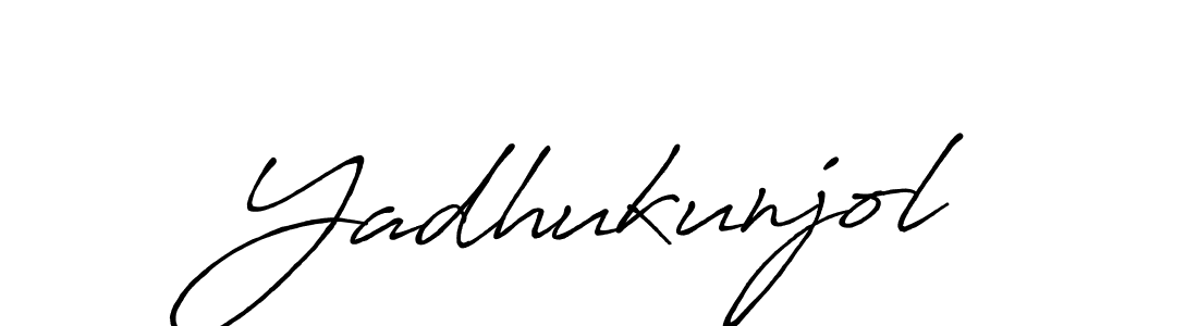 How to make Yadhukunjol name signature. Use Antro_Vectra_Bolder style for creating short signs online. This is the latest handwritten sign. Yadhukunjol signature style 7 images and pictures png