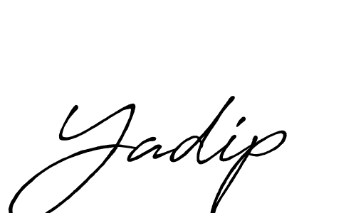 It looks lik you need a new signature style for name Yadip. Design unique handwritten (Antro_Vectra_Bolder) signature with our free signature maker in just a few clicks. Yadip signature style 7 images and pictures png