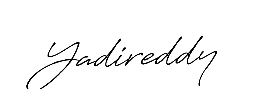 How to make Yadireddy name signature. Use Antro_Vectra_Bolder style for creating short signs online. This is the latest handwritten sign. Yadireddy signature style 7 images and pictures png