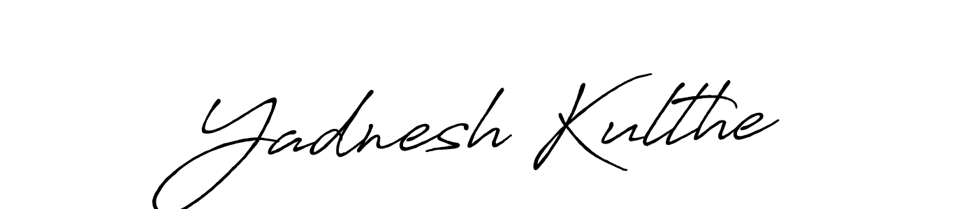 How to make Yadnesh Kulthe name signature. Use Antro_Vectra_Bolder style for creating short signs online. This is the latest handwritten sign. Yadnesh Kulthe signature style 7 images and pictures png
