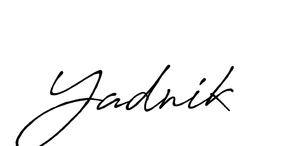 Make a beautiful signature design for name Yadnik. With this signature (Antro_Vectra_Bolder) style, you can create a handwritten signature for free. Yadnik signature style 7 images and pictures png