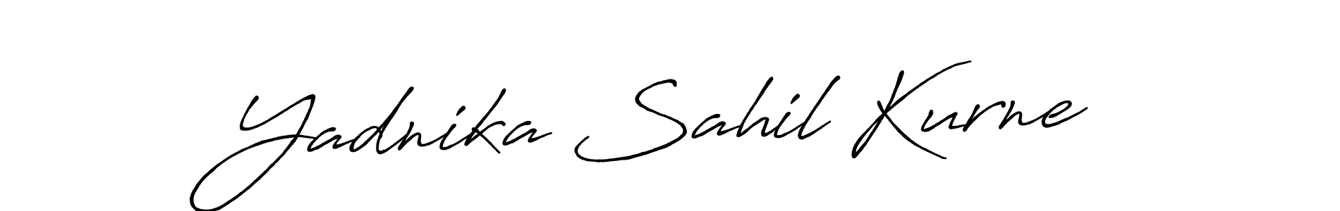 It looks lik you need a new signature style for name Yadnika Sahil Kurne. Design unique handwritten (Antro_Vectra_Bolder) signature with our free signature maker in just a few clicks. Yadnika Sahil Kurne signature style 7 images and pictures png