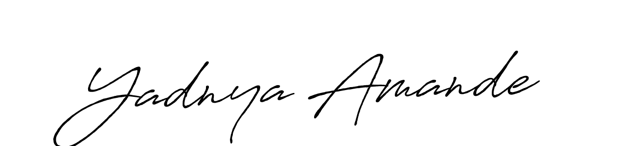 You should practise on your own different ways (Antro_Vectra_Bolder) to write your name (Yadnya Amande) in signature. don't let someone else do it for you. Yadnya Amande signature style 7 images and pictures png
