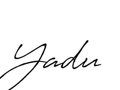 Design your own signature with our free online signature maker. With this signature software, you can create a handwritten (Antro_Vectra_Bolder) signature for name Yadu. Yadu signature style 7 images and pictures png