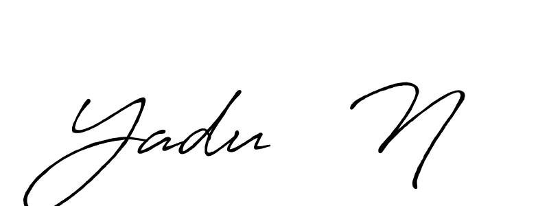 Design your own signature with our free online signature maker. With this signature software, you can create a handwritten (Antro_Vectra_Bolder) signature for name Yadu   N. Yadu   N signature style 7 images and pictures png