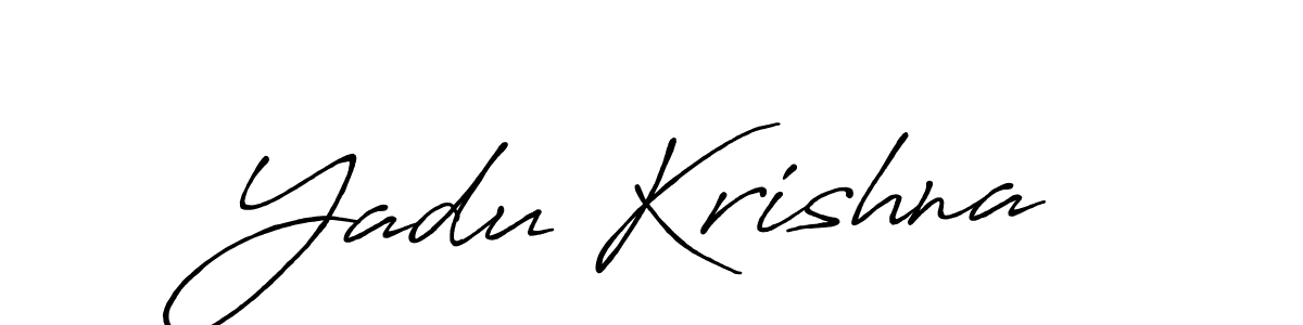 Similarly Antro_Vectra_Bolder is the best handwritten signature design. Signature creator online .You can use it as an online autograph creator for name Yadu Krishna. Yadu Krishna signature style 7 images and pictures png