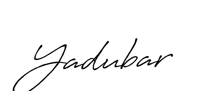 Use a signature maker to create a handwritten signature online. With this signature software, you can design (Antro_Vectra_Bolder) your own signature for name Yadubar. Yadubar signature style 7 images and pictures png