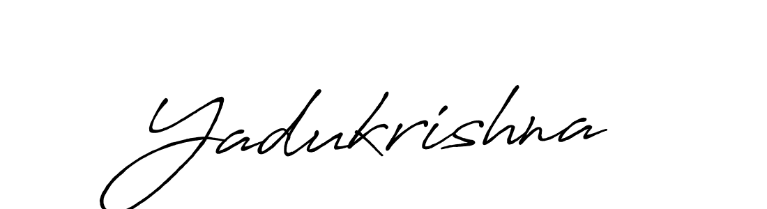 Create a beautiful signature design for name Yadukrishna. With this signature (Antro_Vectra_Bolder) fonts, you can make a handwritten signature for free. Yadukrishna signature style 7 images and pictures png
