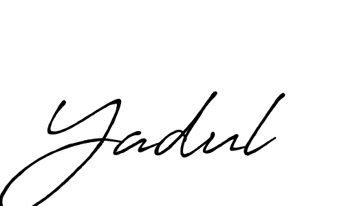 How to make Yadul signature? Antro_Vectra_Bolder is a professional autograph style. Create handwritten signature for Yadul name. Yadul signature style 7 images and pictures png