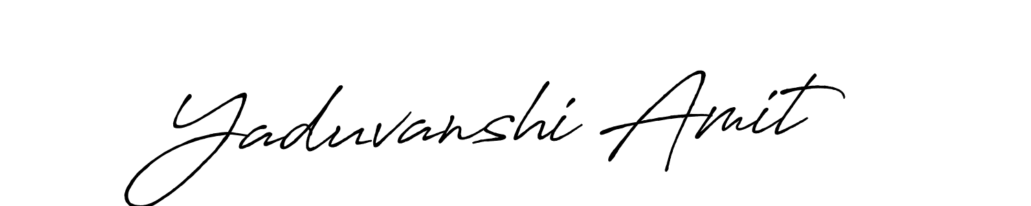 Create a beautiful signature design for name Yaduvanshi Amit. With this signature (Antro_Vectra_Bolder) fonts, you can make a handwritten signature for free. Yaduvanshi Amit signature style 7 images and pictures png