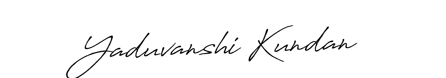 Yaduvanshi Kundan stylish signature style. Best Handwritten Sign (Antro_Vectra_Bolder) for my name. Handwritten Signature Collection Ideas for my name Yaduvanshi Kundan. Yaduvanshi Kundan signature style 7 images and pictures png