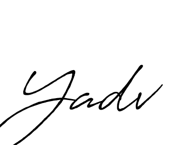 The best way (Antro_Vectra_Bolder) to make a short signature is to pick only two or three words in your name. The name Yadv include a total of six letters. For converting this name. Yadv signature style 7 images and pictures png