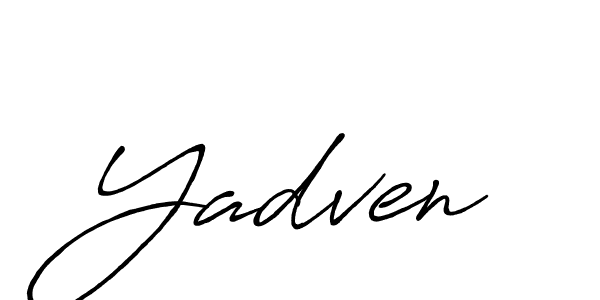 Use a signature maker to create a handwritten signature online. With this signature software, you can design (Antro_Vectra_Bolder) your own signature for name Yadven. Yadven signature style 7 images and pictures png