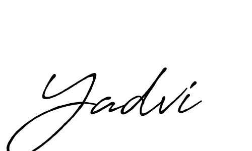 Create a beautiful signature design for name Yadvi. With this signature (Antro_Vectra_Bolder) fonts, you can make a handwritten signature for free. Yadvi signature style 7 images and pictures png