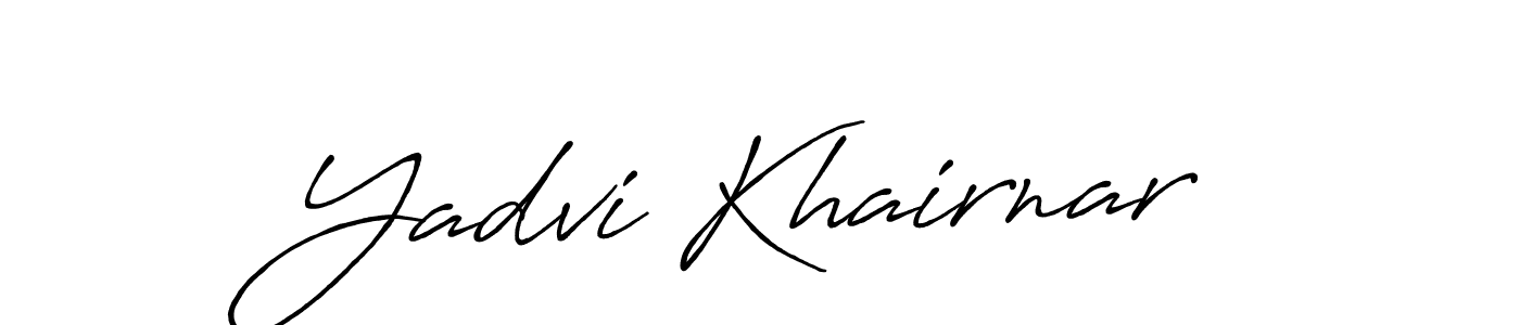 Yadvi Khairnar stylish signature style. Best Handwritten Sign (Antro_Vectra_Bolder) for my name. Handwritten Signature Collection Ideas for my name Yadvi Khairnar. Yadvi Khairnar signature style 7 images and pictures png